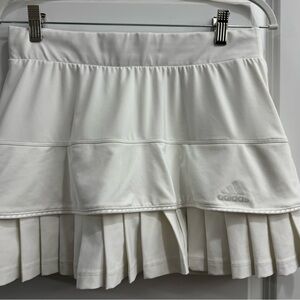 White adidas tennis skirt with ruffle